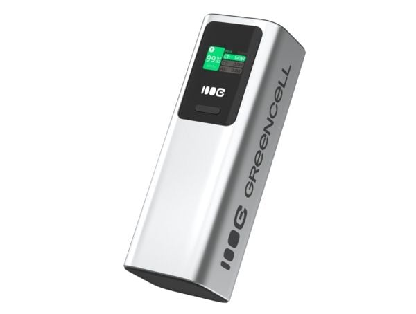 "Greencell PowerPlay Ultra eksternt batteri, 25200 mAh, 140 W, PD USB-C, med hurtigladefunksjon, for bærbare datamaskiner, MacBook, iPhone 16, 15, ...