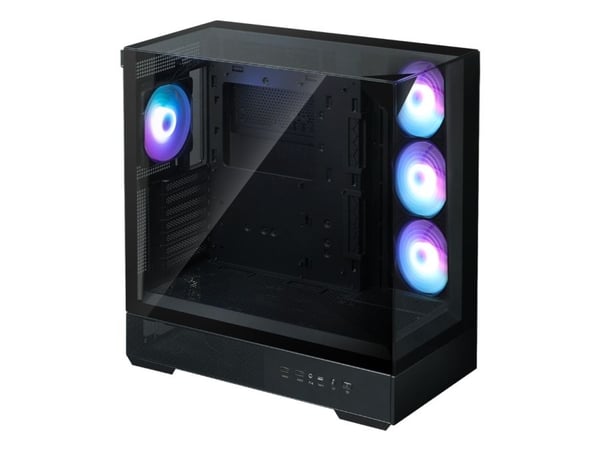 Zalman P40 Prism Plus Black, Midi Tower, PC, Sort, ATX, Micro ATX, Mini-ITX, Plast, Stål, Herdet glass, Multi