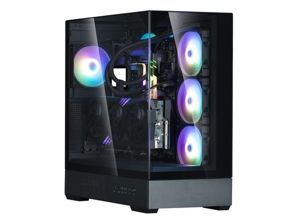 Zalman P40 Prism Plus Black, Midi Tower, PC, Sort, ATX, Micro ATX, Mini-ITX, Plast, Stål, Herdet glass, Multi