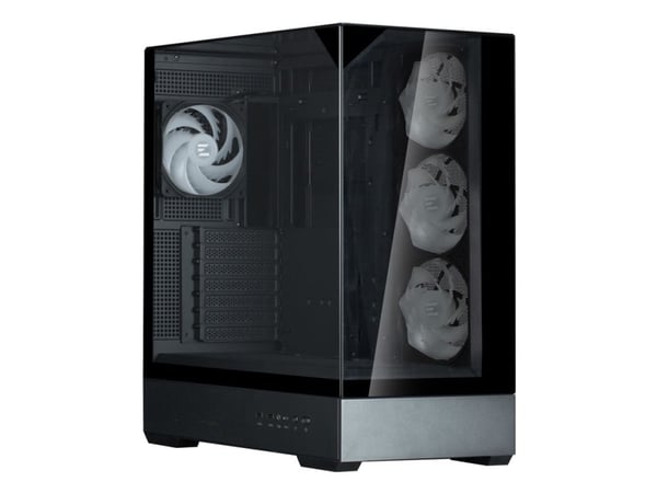Zalman P40 Prism Plus Black, Midi Tower, PC, Sort, ATX, Micro ATX, Mini-ITX, Plast, Stål, Herdet glass, Multi