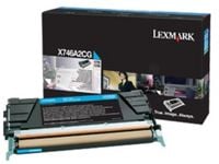 Lexmark X746A3 C, 7000 sivua, Syaani, 1 kpl