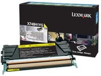 Lexmark - Høy ytelse - gul - original - tonerpatron LCCP, LRP - for Lexmark X748de, X748de LDS, X748de Statoil, X748dte