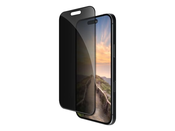 dbramante1928 Eco-shield - Matkapuhelimen näytönsuoja - lasi - yksityisyyssuodattimella - kehyksen väri musta - Apple iPhone 16 Pro, 17 Pro -puheli...
