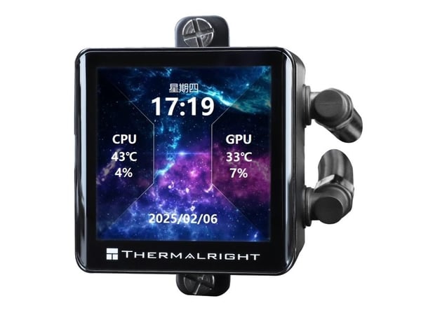 Thermalright Frozen Vision 360 ARGB BLACK V2, Alt-i-ett væskekjøler, 12 cm, Svart