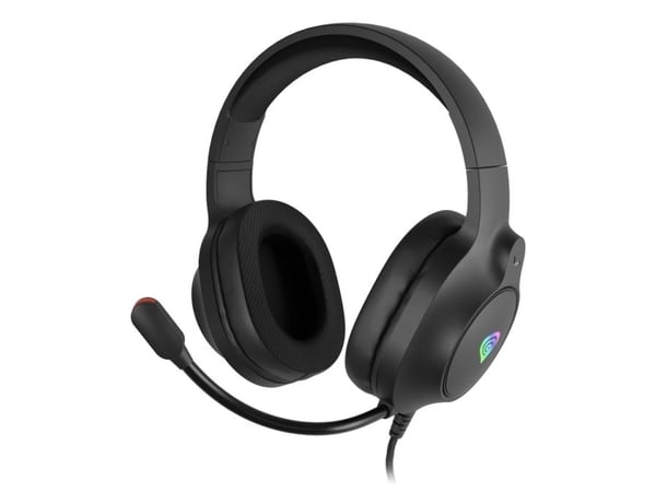Genesis Neon 213 - Hodesett - full størrelse - kablet - 3,5 mm jakk, USB-A - svart