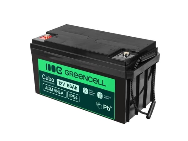 Green Cell AGM12V65AH-J, Forseglet blysyre (VRLA), 12 V, 1 stykker, Sort, 65 Ah, 5 år