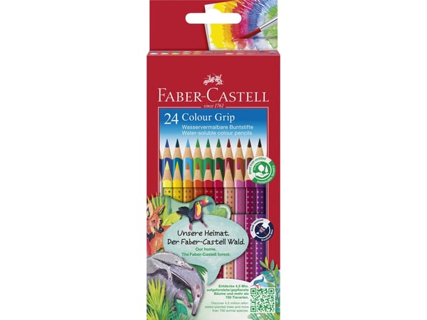 Akvarellikynät Faber-Castell Grip, 24 kpl.