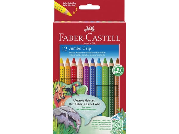 Faber-Castell Jumbo GRIP - Fargeblyant - 3.8 mm (en pakke 12)