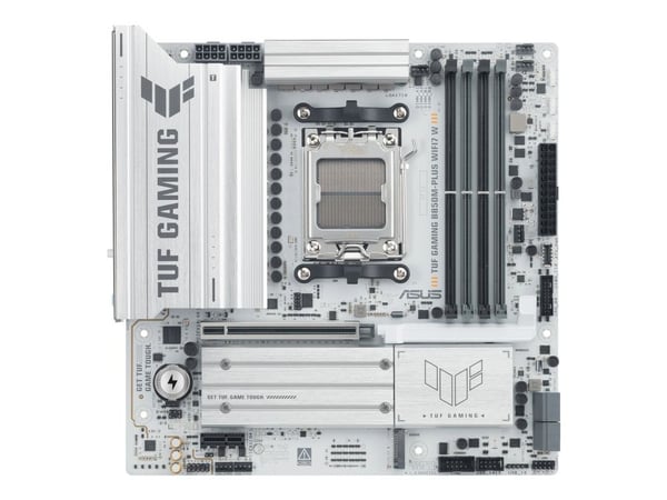 ASUS TUF GAMING B850M-PLUS WIFI7 W, AMD, Socket AM5, AMD Ryzen 7000-serien, AMD Ryzen 8000-serien, AMD Ryzen 9000-serien, Socket AM5, DDR5-SDRAM, 2...