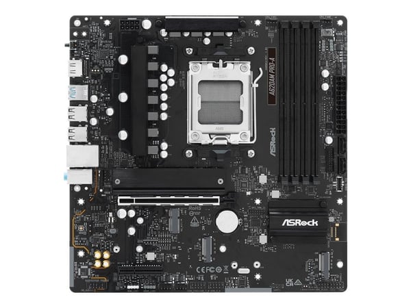 ASRock A620AM PRO-A - Moderkort - micro ATX - Socket AM5 - AMD A620A Chipuppsättning - USB 3.2 Gen 1, USB-C 3.2 Gen 1 - 2.5 Gigabit LAN - inbyggda ...