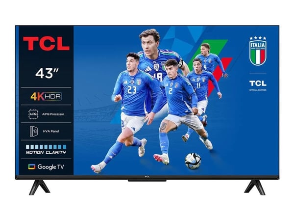 TCL 43P69K - 43" Diagonal klass (42.5" visbar) - P69K series LED-bakgrundsbelyst LCD-TV - Smart TV - Google TV - 4K UHD (2160p) 3840 x 2160 - HDR -...