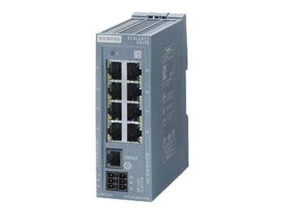 Siemens SCALANCE XB208 - Switch - Styrt - 8 x 10/100 - DIN-skinnemonterbar - DC-strøm