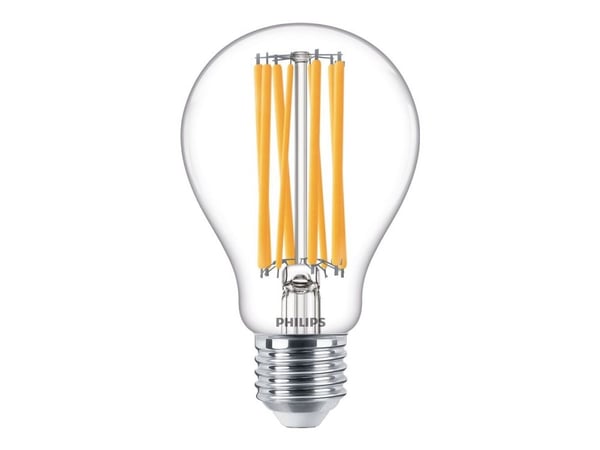 Philips CorePro - LED-filamentlyspære - form: A67 - klar finish - E27 - 17 W (ekvivalent 150 W) - klasse D - varmt hvitt lys - 2700 K