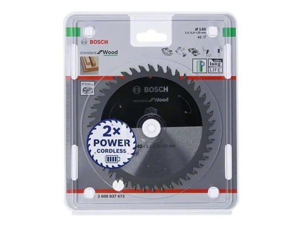 Bosch RUNDSAVKLINGE ACCU STD TRÆ 140X20MM 42T 42T