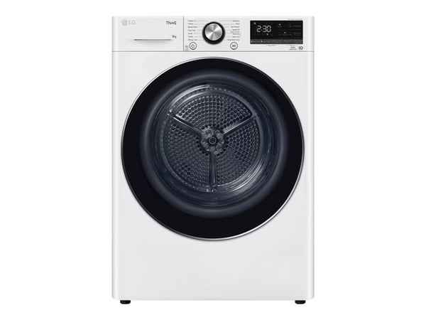 LG Serie RH9 RH90V9AV4N - Tørker - Wi-Fi - bredde: 60 cm - dybde: 66 cm - høyde: 85 cm - frontileggelse - hvit