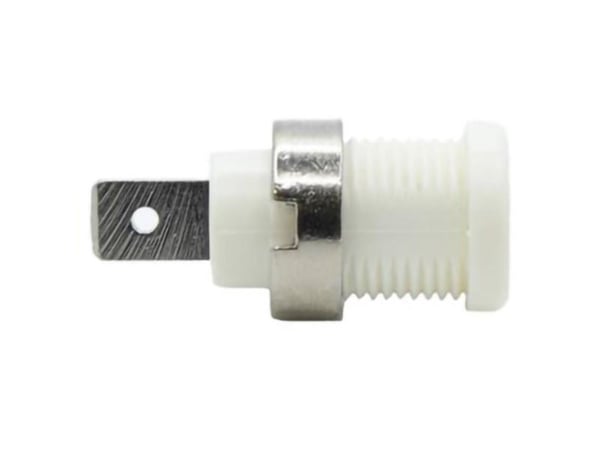 Mueller Electric BU-31610-9 bananstift (hann) Stiftdiameter: 6.4 mm hvit 1 stk