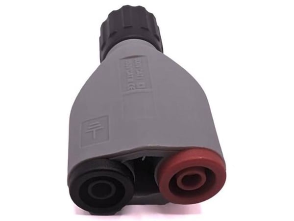 Mueller Electric BU-165-F Sovitin pistoke BNC-pistoke - banaanipistoke Ø 4 mm Punainen, musta, harmaa Mueller Electric BU-165-F Sovitin pistoke BNC-pistoke - banaanipistoke Ø 4 mm Punainen, musta, harmaa