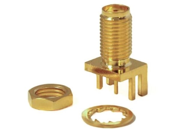 Mueller Electric BU-1420701871 Sovitinpistoke SMA-liitäntä - PCB suora Messinki