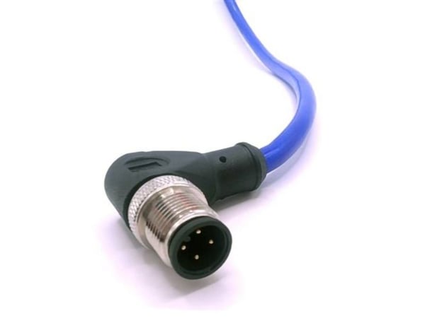 Mueller Electric C4B81M005 Anturi-/Aktor-Stikforbindelse M12 Stik, vinklet 5 m Pol-tal (RJ): 4 1 stk