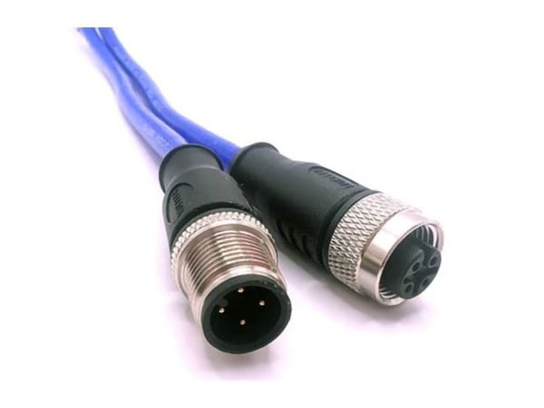 Mueller Electric C4AC81M005 Sensor/Actuator Connector M12 Connector, rak, Anslutning, rak 5 m Polnummer (RJ): 4 1 st