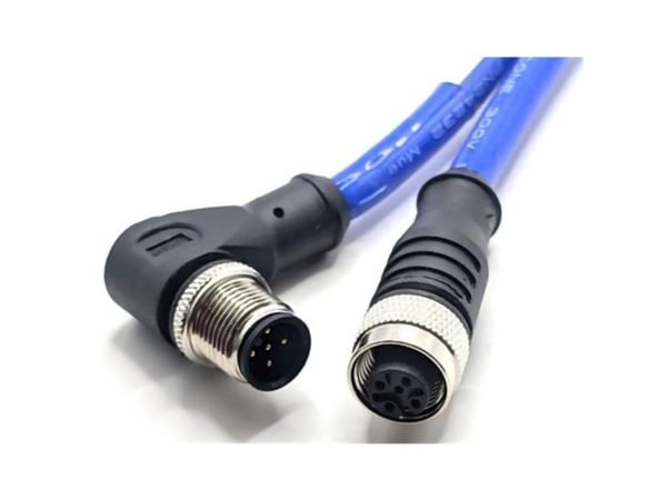 Mueller Electric C5BC82M010 Anturi/toimilaitteen liitin M12 pistoke, kulmaliitin, liitäntä, suora 10 m Napaluku (RJ): 5 1 kpl 1 kpl