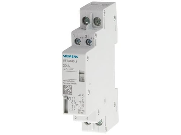 Siemens Fernschalter Hutschiene 5TT4452-0 2 Schließer 400 V 32 A 1 St., 32 A, 7 cm, 17,5 mm, 90 mm, 73 mm, 145 g