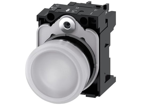 Siemens 3SU1152-6AA60-1AA0, Valkoinen, IP20, CCC, CSA, UL, EAC, CE, 24 V, 2,2 cm