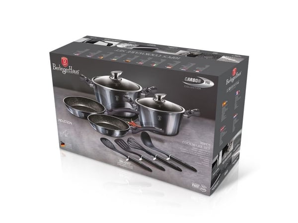 Berlinger Haus BH6917, Blandet sett, Karbon, Karbon, Marmor, Sort, 20 cm