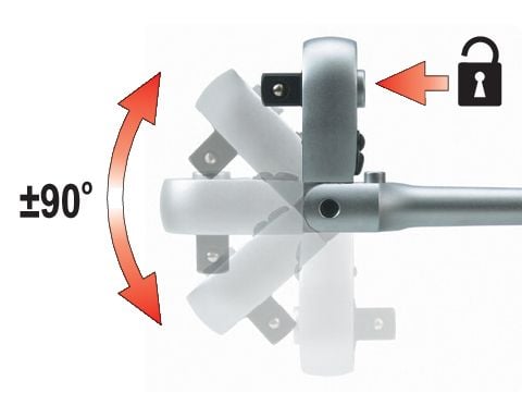 YATO TILTING KRALLE 1/4" MED LÅSING 72 - TENNER 0325