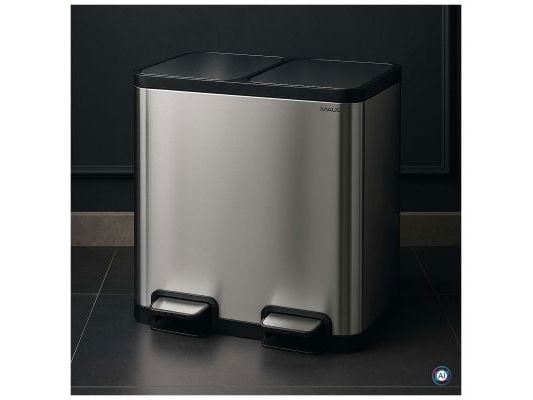 MAUL roskakori MAULcycle 20l + 20l ruostumatonta terästä