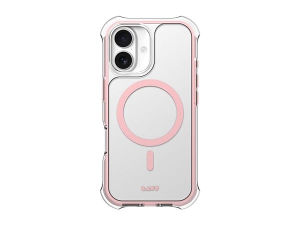 LAUT AERO PROTECT, Suojus, Apple, iPhone 17, 16 cm (6.3"), Vaaleanpunainen, Läpinäkyvä