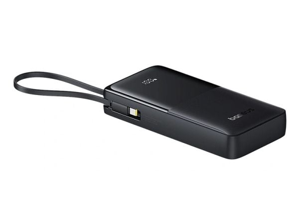 Baseus Powerbank Bipow 2 20000mAh 20W USB-C-kaapelilla musta