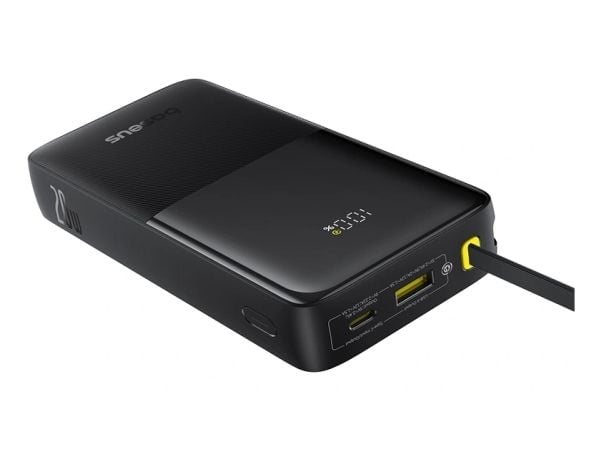 Baseus Powerbank Bipow 2 20000mAh 20W USB-C-kaapelilla musta