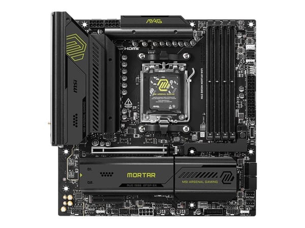 MSI MAG B850M MORTAR WIFI - Hovedkort - micro ATX - Socket AM5 - AMD B850 Chipset - USB 3.2 Gen 1, USB 3.2 Gen 2, USB-C 3.2 Gen2, USB-C 3.2 Gen 2x2...