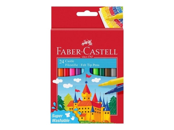 Faber-Castell CASTLE - Markør - assorted intense colors - vannbasert fargestoffblekk (en pakke 24)