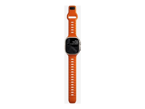 Nomad - Bånd for smart armbåndsur - waterproof - 150 - 200 mm - ultra orange - for Apple Watch Hermès Series 9, SE 3, Series 10, Series 11, Series ...