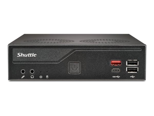 Shuttle XPC slim DH810 - Barebone - Slim-PC LGA1851-uttag - Intel H810 - ingen CPU - RAM 0 GB - Gigabit Ethernet, 2.5 Gigabit Ethernet
