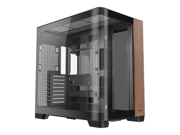 Antec Constellation Series C8 Curve Wood - FT - utvidet ATX (E-ATX) - sidepanel med vindu (herdet glass) - ingen strømforsyning - USB/lyd