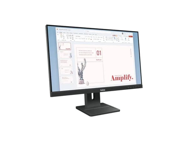 Lenovo ThinkVision E24-40 - LED-skjerm - 24" (23.8" synlig) - 1920 x 1080 Full HD (1080p) @ 100 Hz - IPS - 250 cd/m² - 1300:1 - 4 ms - HDMI, VGA, D...