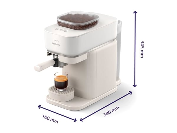 Philips BAR300/03, Espressomaskin, 1,2 L, Kaffebønner, Innebygd kvern, 1550 W, Hvit
