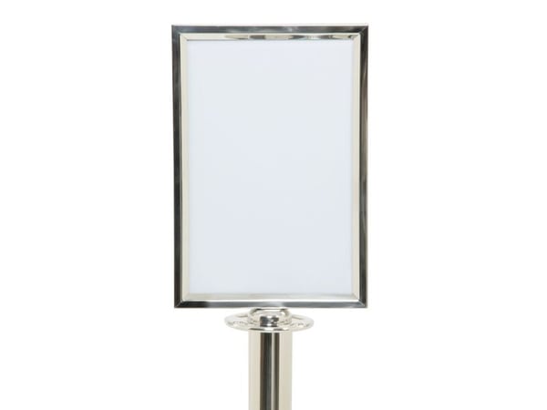 Securit® Classic Chrome topskilt A4 rustfrit stål