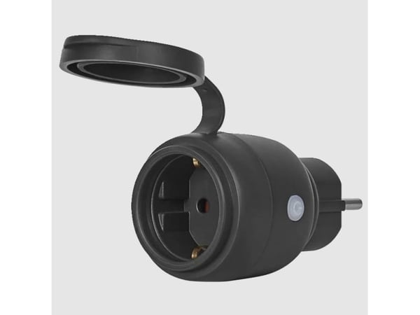 OSRAM SMART+ - Smartplugg - compact, EU, Matter, outdoor - trådløs - Wi-Fi - 2.4 Ghz - svart