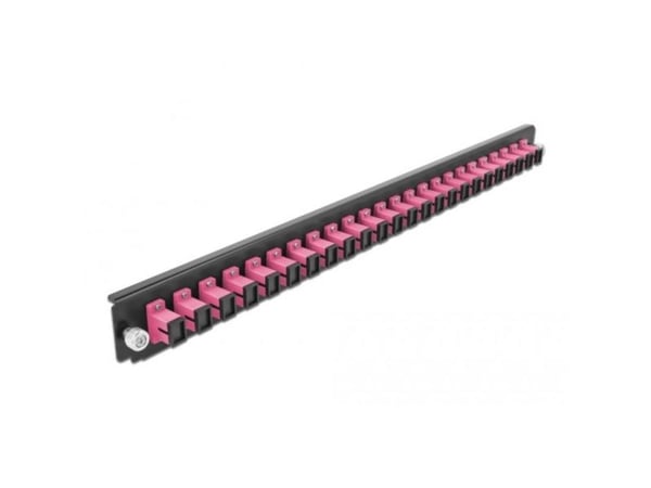 Delock - Fiber-optic splice box rack mount panel - front - SC MM X 24 - fiolett - 1U - 19"
