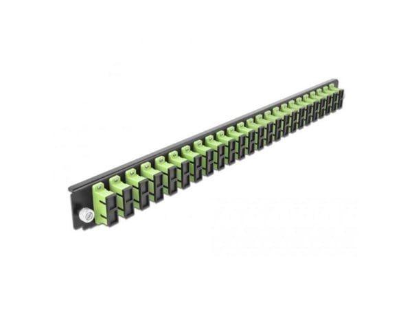 Delock - Fiber-optic splice box rack mount panel - front - SC MM X 24 - limegrønn - 1U - 19"