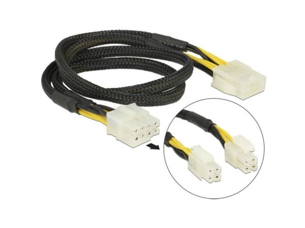 Delock - Strømforlengelseskabel - 8-pins EPS12V (hunn) til 8-pins EPS12V (hann) - 44 cm