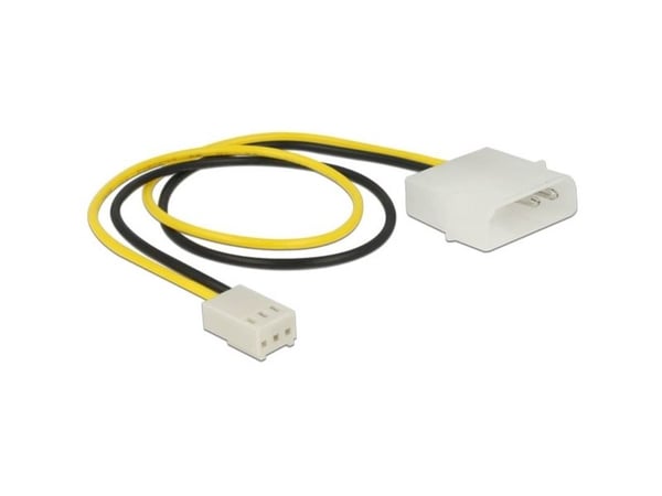 Delock - Viftestrømkabel - 3 pin internstr (hunn) til 2-pin intern strøm (hann) - 30 cm