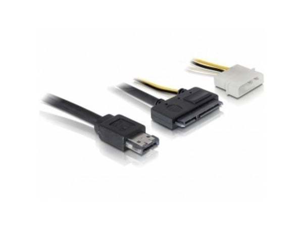 Delock Power Over eSATA cable - Power Over eSATA-kabel - eSATAp (hann) til 4-pin intern strøm, SATA-kombo - 1 m