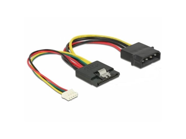 Delock - Strømadapter - 4-pin intern strøm til 4-pin mini-strømkontakt, SATA-strøm - 15 cm