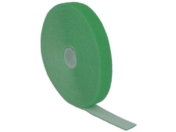 Delock - Kardborrefäste - 10 m - grön