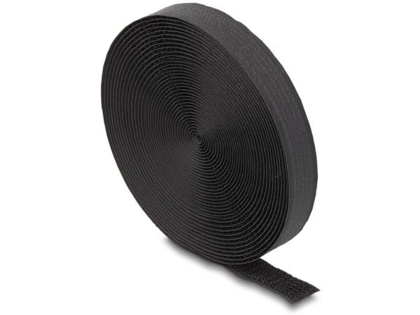 Delock tarranauha rullalla silmukalla L 5 m x W 20 mm musta